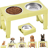 XIAZ Elevated Dog Bowls Large Breed Raised Dogs Bowl Stand - F-Yellow / Basic