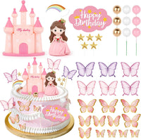 Hooqict 28Pcs Soccer Cake Decorations Set with Mini Balls - Princess