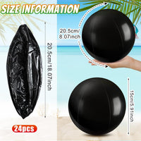 Yinder 24 Pcs Clear Beach Balls Inflatable Bubble Ball Decorations - Fresh / Black - image 4