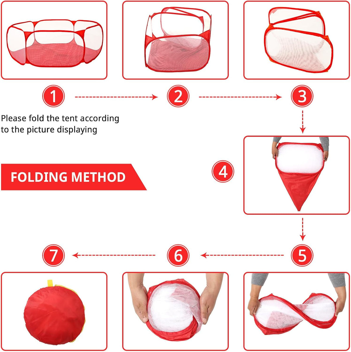 STARBOLO Gray Kids Ball Pit - Red - image 4