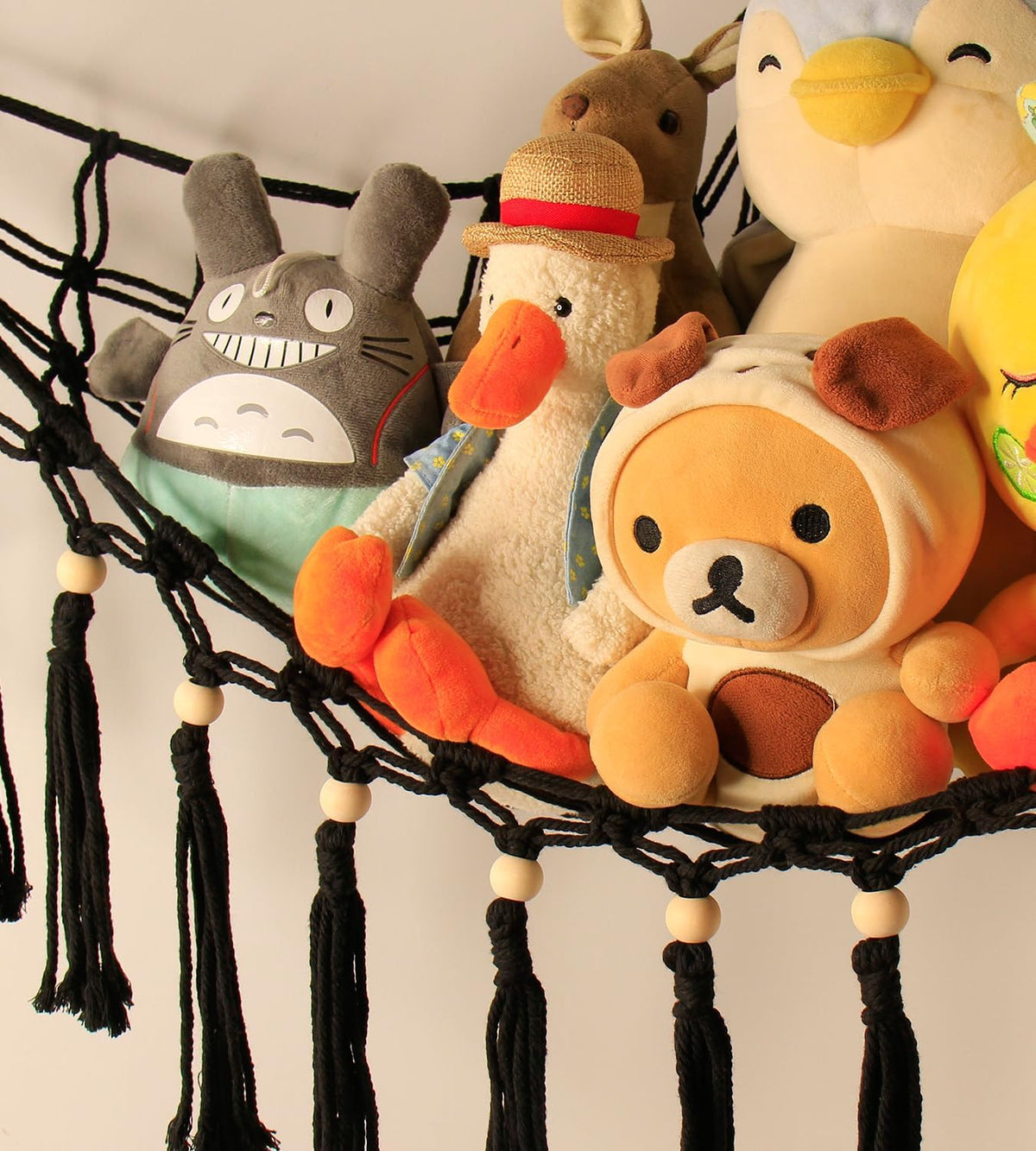 Stuffed Animal Toy Storage Hammock with LED Light - Grey / L (39.5"*39.5"*48") - image 4