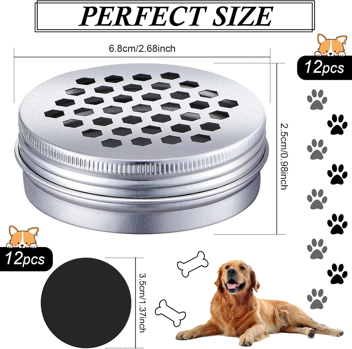 12 Pack Dog Scent Work Tins - Hexagon - image 2