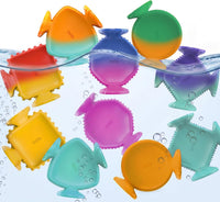 BUNMO Bath Toys Suction, Connect, Build, Create - XL Color Magic - 10 Pk