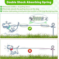 Dog Tie Out Cable - 10/15/20/25/30FT Heavy Duty for Large Dogs Up to 250LBS - Rosy Pink/Blue/Purple/Silver/Red/Green/Yellow