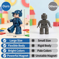 Mruikeny 12 Pieces Large Magnetic Figures for Kids Ages 3 4 5 6 7 8+ – Fun for Kids & Family - Green - image 2