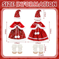 Kajaia 8 Pcs 18 Inch Doll Swimsuits Clothes and Accessories – Fun for Kids & Family - Red / Christmas - image 3