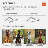 CollarDirect Dog Muzzle German Shepherd Dalmatian Doberman Setter Leather Basket Medium Large Breeds (Pink, Large)