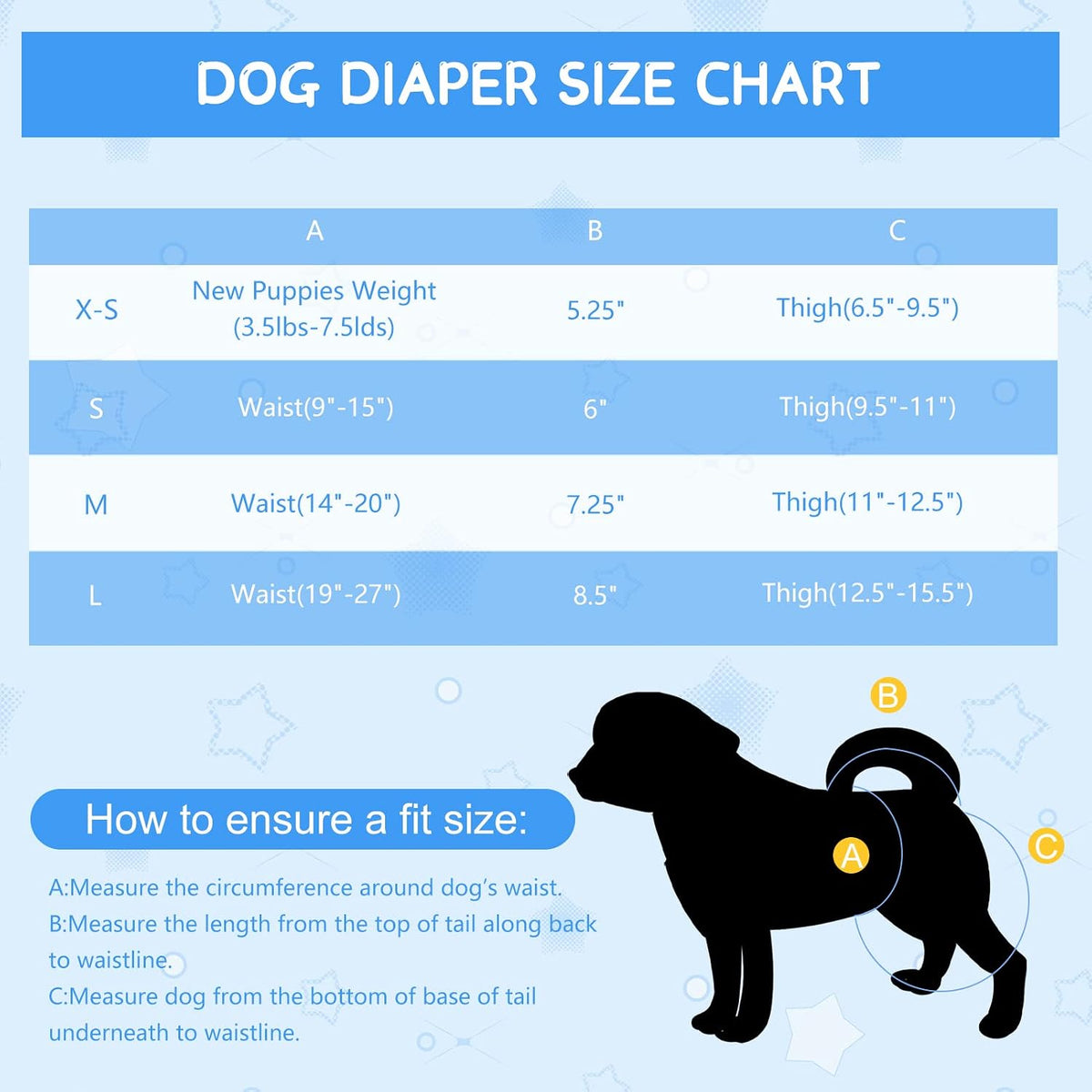 4 Pack Dog Diapers Female Washable Dog Diapers – Essentials for Dogs - L / Candy Color - image 2