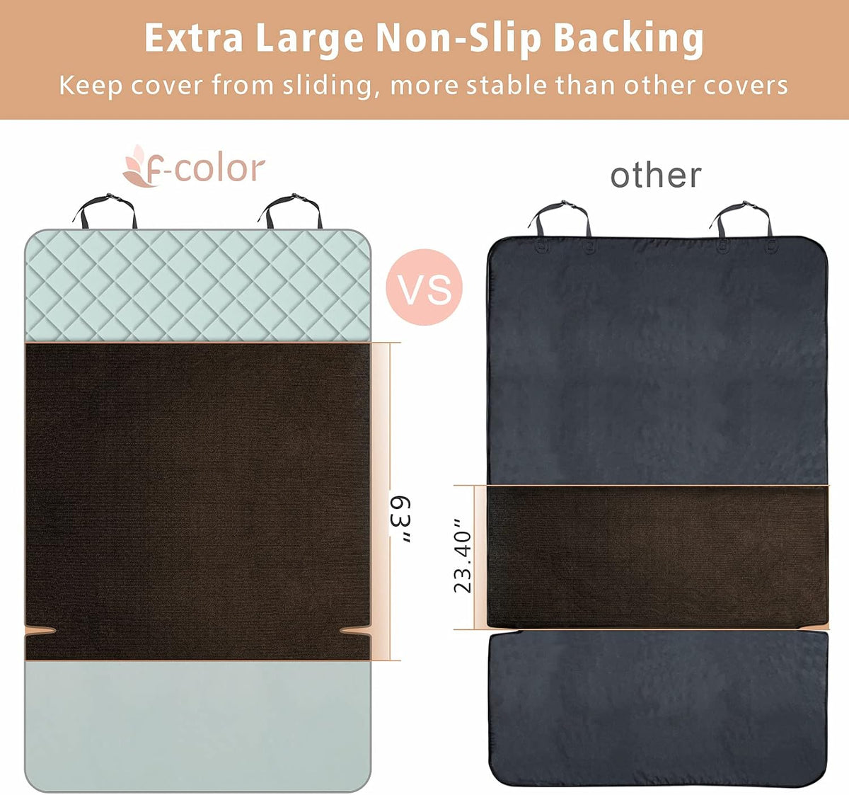 SUV Cargo Liner for Dogs - Trunk Cover for SUV with Bumper Flap Protector – Essentials for Dogs - Grey / Standard: 55" x 91" - image 3