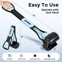 32" Long Handle Pooper Scooper with 30 Count Waste Bags – Essentials for Dogs - Blue / 32 Inch - image 4