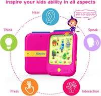Qiaojoy Kids Learning Tablet Educational Learning Pad for Toddlers 2-5 – Fun for Kids & Family - Pink - image 4
