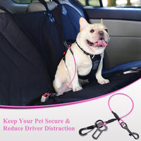 VIVAGLORY Dog Seatbelt Tuffbelt Dog Car Harness, XS - 22 Inch / Pink - image 3