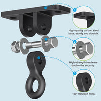 Dolibest Ceiling Mount Swing Hanger Heavy Duty Swing Set Hook - Black3-2pcs - image 2