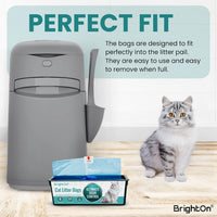 BrightOn, 75 Litter Bag Refill Bags for Genie Easy Roll Litter Bin, Ultimate Odor Control, - Lemon 75 Bags - image 3