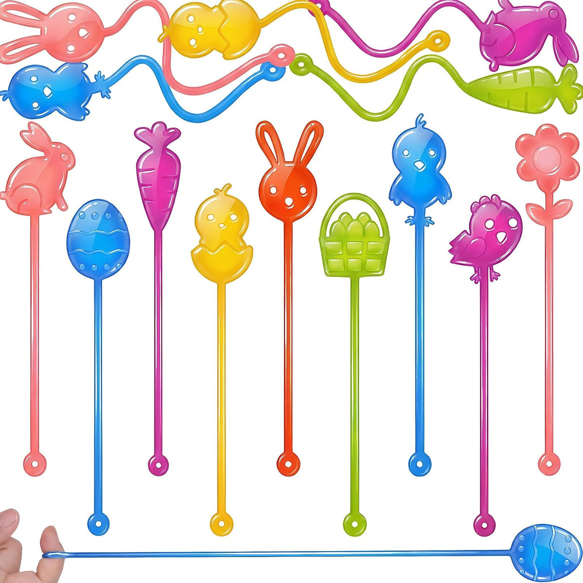 24 Pack Halloween Sticky Hands Toys - Easter Sticky Hands 24