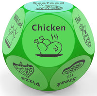 LLYZZ 12-sided food decision dice with engraved dinner options