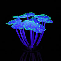 Glowing Fish Tank Decoration Aquarium Plants Accessories Kit #2 – Essentials for Fish - Princess Anemone+strip Coral+Coral+anemone - image 4