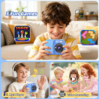 Kids Instant Print Camera with 5 Rolls Print Paper - Blue - image 4