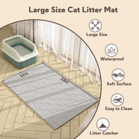 Silicone Cat Litter Mat 34×22 inch, Easy to Clean, Gray – Daily Care for Cats - 34" X 22" / Grey - image 4