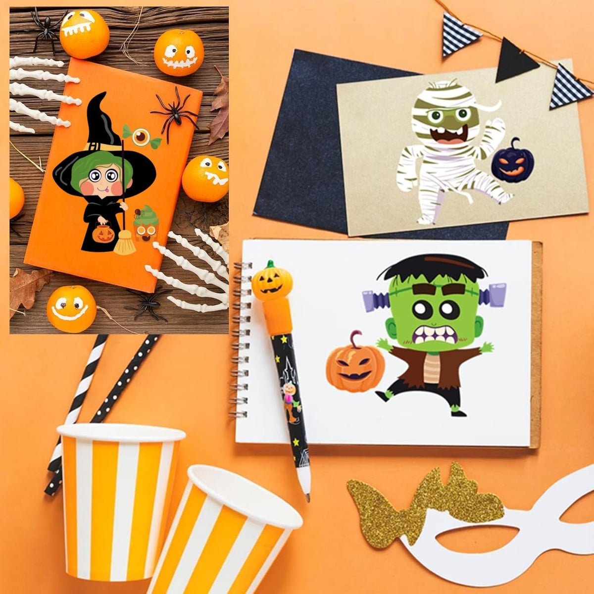 64 Sheets Halloween Stickers for Kids - Halloween DIY Style - image 3