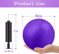 Yunsailing bulk dodgeballs, 24 6 inch playground balls with air pump - view 8