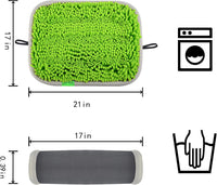 Snuffle Mat for Dogs, 17" x 21" Dog Snuffle Mat Interactive Feed Game for Boredom, Encourages - NEW-Green - image 4