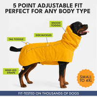 Spark Paws Dog Raincoat, Waterproof Rain Jacket w/Hood - 01 - Mustard Yellow / 3XL - image 3