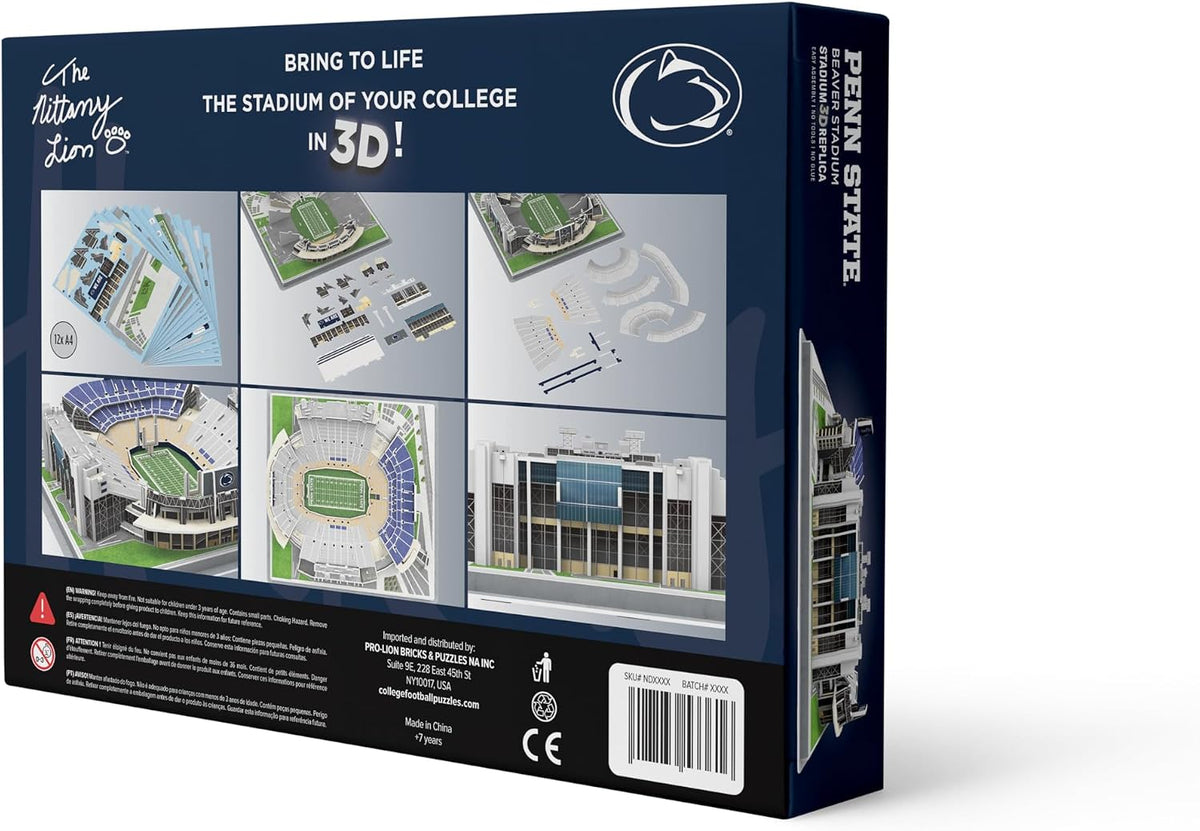 Pro-Lion 3D Jigsaw Puzzle of Michigan Wolverines Stadium 106 Pieces - Penn State Nittany Lions - image 3