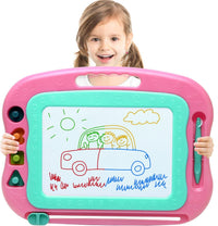 Magnetic Drawing Board,Large Doodle Board Toddler Toys for Girls Boys 3 4 5 6 7 Year Old Kids Gift - Rose