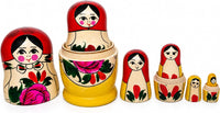 Set of 6 Wooden Dolls Nesting Dolls Semenov Matryoshka 5.75 Inches – Fun for Kids & Family - image 4