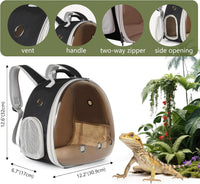 Bearded Dragon Travel Carrier, Lizards Carrier - Black-Polarize / Backpack - image 2