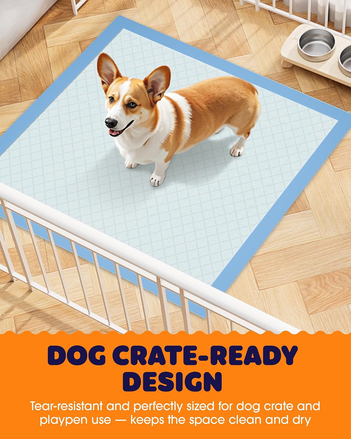 Powools Puppy Pads, Super Absorbent, Spill-Proof - 34" × 28" - 100 Packs - image 4