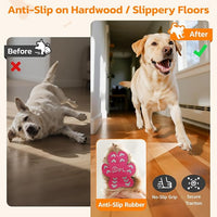 Non-Slip Dog Paw Protector Pads for Senior Dogs, Dog Paw Traction Stickers with Anti-Slip Rubber, Help Dogs Walk on Hardwood Floor, Essentials,Pink 48pcs, XXL for 61-80lbs