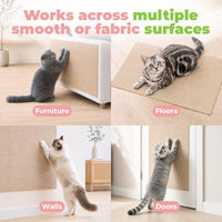 Catify Spin n' Scratch Cat Scratch Pad Refill, Round - Beige Mat - L: 78" - image 4
