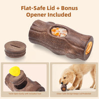 Durable Dog Puzzle Toy for Medium/Large Dogs – Essentials for Dogs - Brown / Tree stump 1 Pack - image 2
