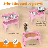 URPOWER Elevated Dog Bowls - Pink / Large - image 4