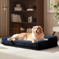 FURTIME XL Orthopedic Dog Bed Large Sized Dog - Blue / 42"L x 30"W x 9.5"Th