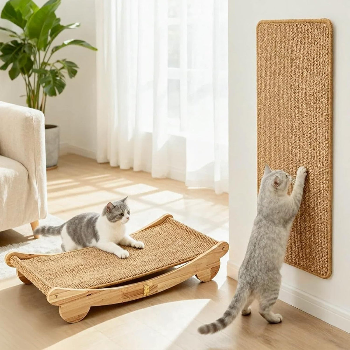 Extra Large 31.5" Cat Scratcher Bed - 31.5" Extra Large Cat Scratcher Bed & Mat Set