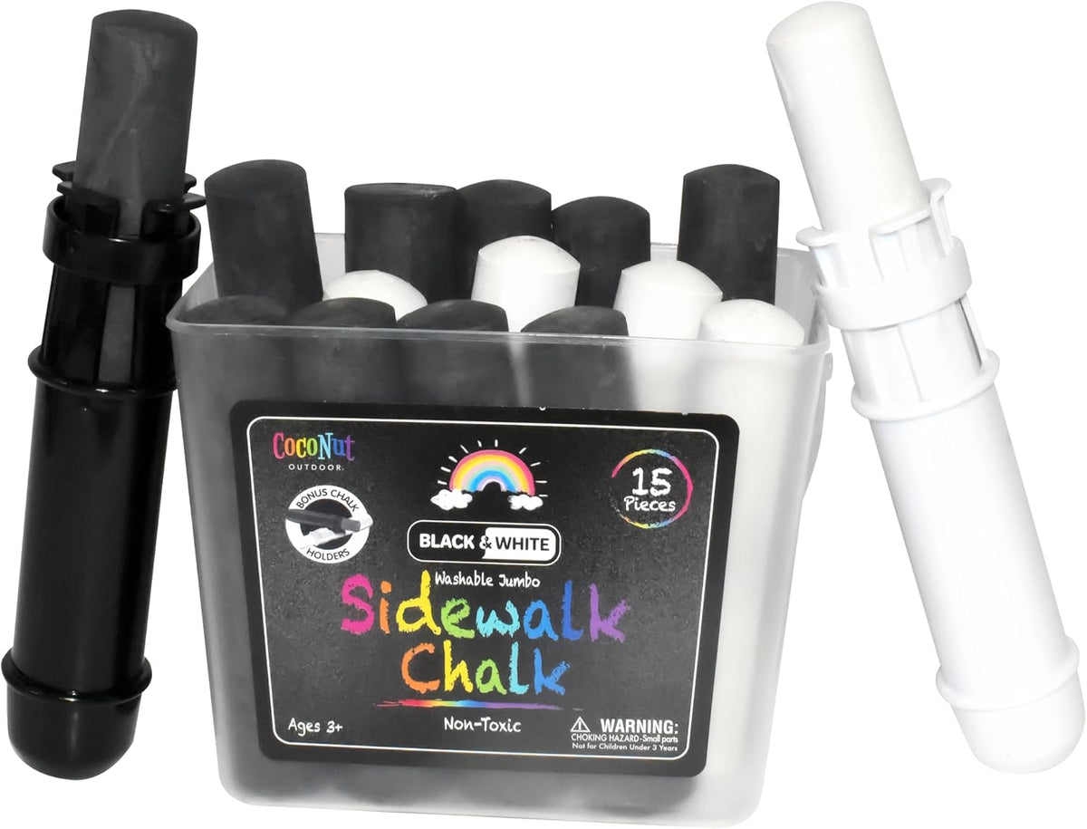 CocoNut Outdoor jumbo sidewalk chalk bucket with 40 thick chalk sticks in 7 colors - view 30