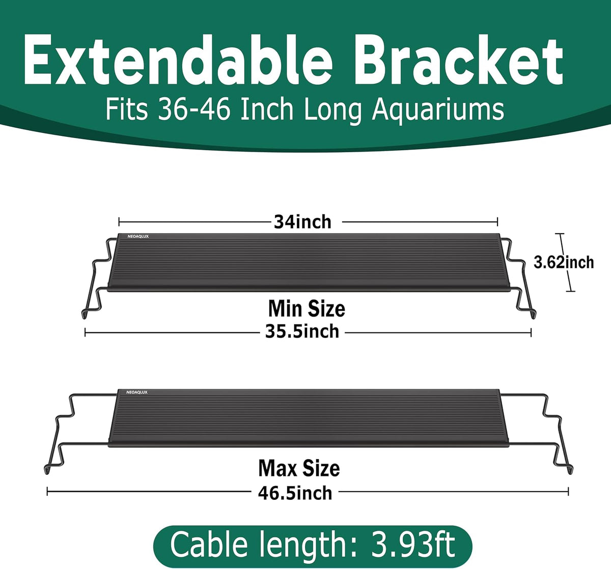 24/7 LED Aquarium Light for 12-18 Inch Plant & Fish Tank - For 36-46 Inch Tank - image 3