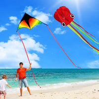Xida rainbow octopus kite, a frameless ripstop polyester kite with flying line and handle - view 19