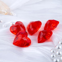 Niceup acrylic heart gems, 30 chunky 3D heart-shaped diamond gemstones for kids - view 17