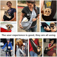 TOMKAS Dog Sling Carrier for Small Dogs Puppy Carrier for Small Dogs (Rose red, Adjustable Strap for 3-10 lbs & Zipper Pocket)