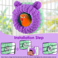 KATUMO Bird Nest, Small Sun Conure Breeding House Parrotlet Snuggle Hut Lovebird Bed for Conure - S (Lilac) - image 3