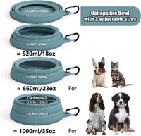 OHMO Spill Proof Collapsible Dog Bowl - 34oz / Light Blue - image 2
