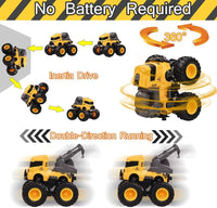 Construction Toys, Mixer Excavator Crane Dump Truck Toy for Boys Age 4-7 – Fun for Kids & Family - Yellow, Black, Grey - image 3