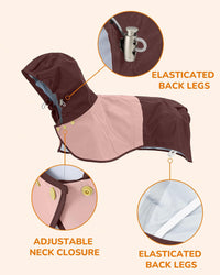 Waterproof Dog Raincoat with Hood - X-Small / Pink - image 2