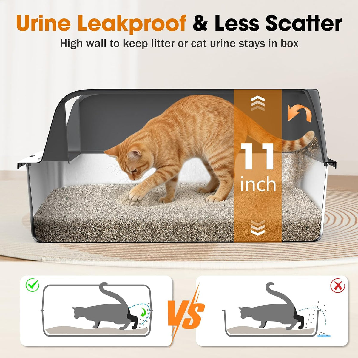 2PACK Stainless Steel Litter Box - Multi-Colored / XL - image 2