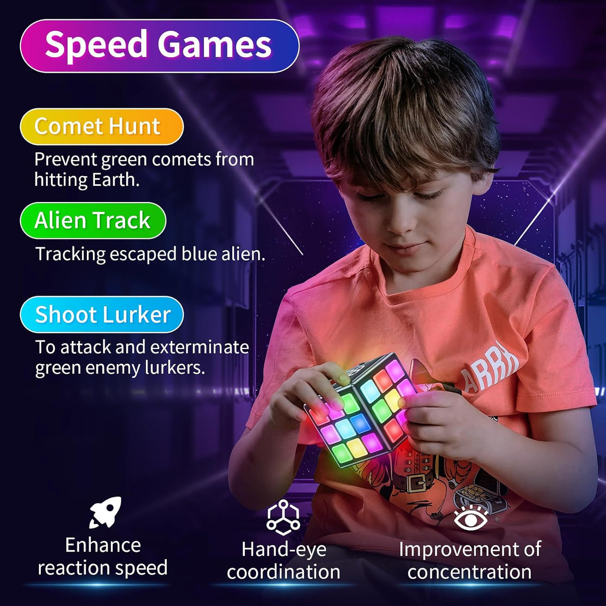 Niufunmal Rechargeable Puzzle Cube with Games - image 4