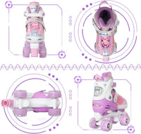 Kids Roller Skates for Boys - Dreamy Purple / Large(5-8) - image 3